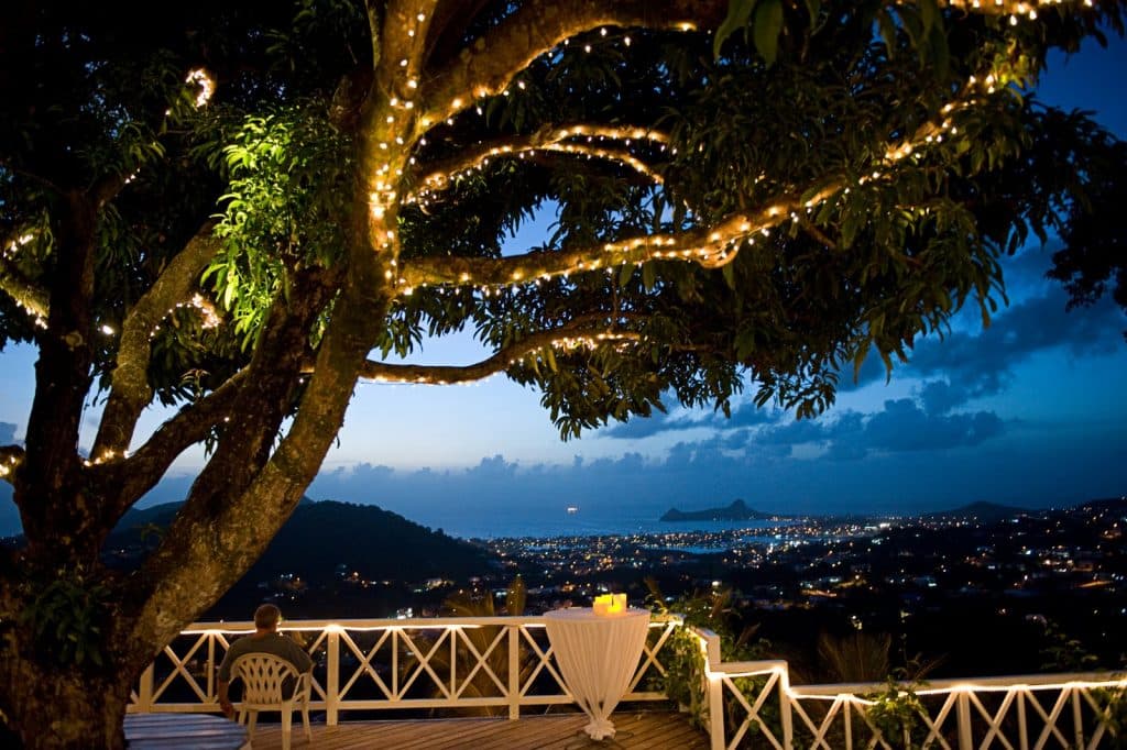 Reception setup at Stony Hill Estate